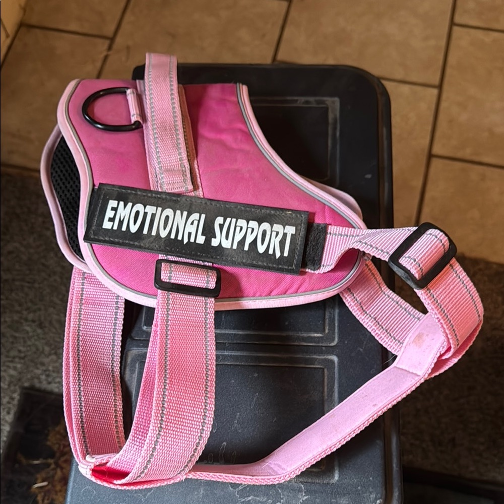 Pink Emotional Support Harness. Large dog. - Picture 2 of 4